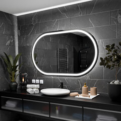 Veidrodis su LED Apšvietimu Vonios Kambariui, Kambariui, Svetainei - Palermo - 160 cm, 70 cm kaina ir informacija | Vonios veidrodžiai | pigu.lt