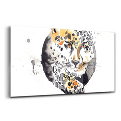 Reprodukcija Gepardas apskritimo viduje abstrakcija kaina ir informacija | Reprodukcijos, paveikslai | pigu.lt