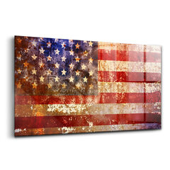 Reprodukcija JAV vėliava vintažinio stiliaus kaina ir informacija | Reprodukcijos, paveikslai | pigu.lt