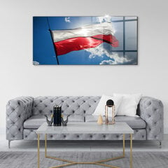 Reprodukcija Lenkijos vėliava prieš dangų kaina ir informacija | Reprodukcijos, paveikslai | pigu.lt