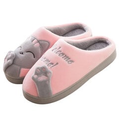 Тапочки Welcome Home с кошкой 36/37 WH2 PINK 36/37 цена и информация | Женские тапочки | pigu.lt