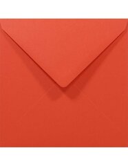 Dekoratyviniai vokai Rainbow, K4 14x14, raudoni, 100 vnt. цена и информация | Конверты, открытки | pigu.lt