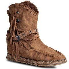 Женские индейские ковбойские сапоги из замши Eliza Camel 36 JH20-67 CAMEL 36 цена и информация | Женские сапоги | pigu.lt