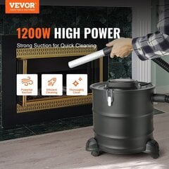 Промышленный пылесос для золы Vevor 20L 1200W цена и информация | Промышленные пылесосы | pigu.lt