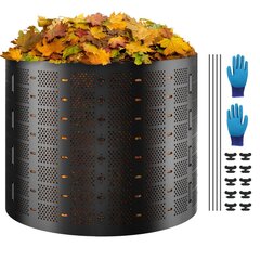 Sodo komposteris Vevor, 1000l, juodas kaina ir informacija | Komposto dėžės, lauko konteineriai | pigu.lt