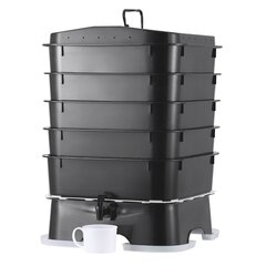 Sodo komposteris Vevor, 50l, juodas kaina ir informacija | Komposto dėžės, lauko konteineriai | pigu.lt