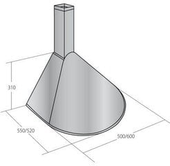 Вытяжка Akpo WK-5 Rondo Turbo 60 цена и информация | Вытяжки на кухню | pigu.lt