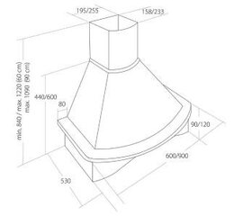 Akpo WK-4 Rustica Nova 60 цена и информация | Вытяжки на кухню | pigu.lt