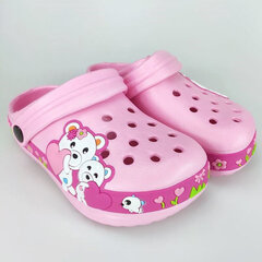 Детские шлепанцы Crocs с пеной и тапочками для бассейна с мишкой 31 GY2491 ROSE 31 цена и информация | Детские тапочки, домашняя обувь | pigu.lt