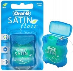 Dantų siūlas Oral-B Satin Floss Mint 25 m, 1 vnt. цена и информация | Зубные щетки, пасты | pigu.lt