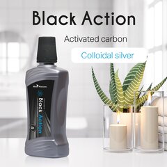 Суперконцентрат, ополаскиватель для полости рта Alinco Black Action Blue Nature, 500 мл цена и информация | Зубные щетки, пасты | pigu.lt