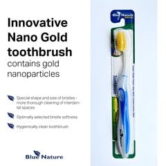 Зубная щетка с наночастицами золота, мягкая щетина Alinco Nano Gold Blue Nature цена и информация | Зубные щетки, пасты | pigu.lt