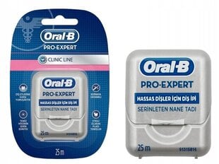 Dantų siūlas Oral-B Clinic Line, mėta 25 m, 1 vnt. kaina ir informacija | Dantų šepetėliai, pastos | pigu.lt