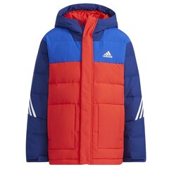 Куртка Adidas CB Down красно-синяя 140 см MJ H45040 140CM цена и информация | Куртки для мальчиков | pigu.lt
