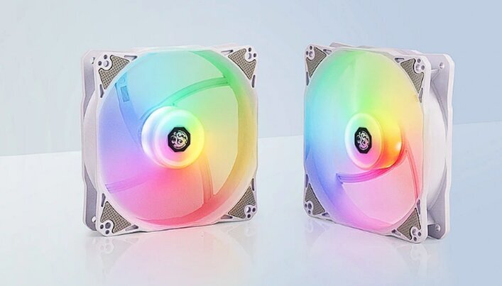 Bitspower Notos 120 Fan Digital RGB White 5 Pack (BPTA-FX1812NTWH-5) цена и информация | Kompiuterių ventiliatoriai | pigu.lt