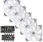 Bitspower Notos 120 Fan Digital RGB White 5 Pack (BPTA-FX1812NTWH-5) цена и информация | Kompiuterių ventiliatoriai | pigu.lt