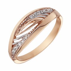 Золотое кольцо с цирконами Brasco 9012 9012-18.5 цена и информация | Кольца | pigu.lt