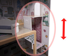 Lėlių namas su led, 122cm kaina ir informacija | Žaislai mergaitėms | pigu.lt