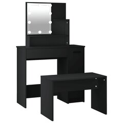 Kosmetinis staliukas vidaXL, juodas цена и информация | Туалетные столики | pigu.lt