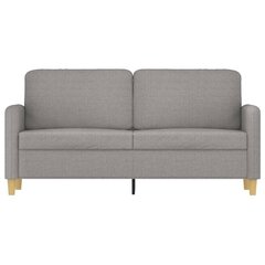 Dvivietė sofa vidaXL, Audinys, 140cm, šviesiai pilka цена и информация | Диваны | pigu.lt