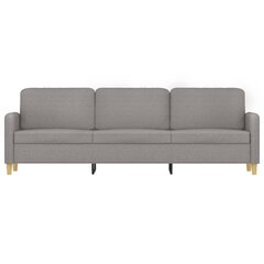 Trivietė sofa, Audinys, 210cm, šviesiai pilka цена и информация | Диваны | pigu.lt