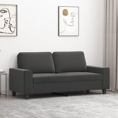 Dvivietė sofa, tamsiai pilka, 140cm, mikropluošto audinys цена и информация | Диваны | pigu.lt