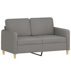 Dvivietė sofa vidaXL, Audinys, 120cm, tamsiai pilka kaina ir informacija | Sofos | pigu.lt