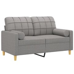 Dvivietė sofa vidaXL, pilka kaina ir informacija | Sofos | pigu.lt