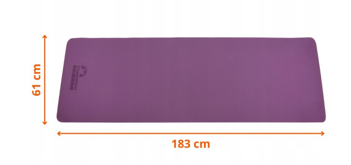 Kilimėlis treniruotėms Majestic Sport, 183x61 cm, violetinis цена и информация | Kilimėliai sportui | pigu.lt