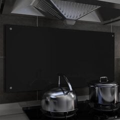 vidaXL virtuvės sienelė 100x50 cm, juoda kaina ir informacija | Virtuvės baldų priedai | pigu.lt