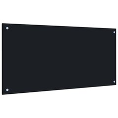vidaXL virtuvės sienelė 100x50 cm, juoda цена и информация | Комплектующие для кухонной мебели | pigu.lt