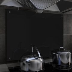 vidaXL virtuvės sienelė, 80x60 cm, juoda цена и информация | Комплектующие для кухонной мебели | pigu.lt