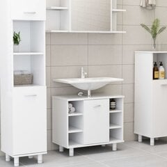 Vonios kambario spintelė, 60x32x53,5cm, baltos spalvos цена и информация | Шкафчики для ванной | pigu.lt