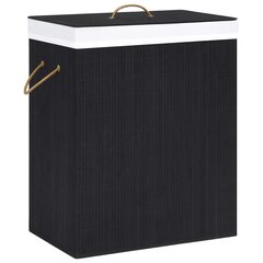 vidaXL skalbinių krepšys, 83 l, juodas kaina ir informacija | Vonios kambario aksesuarai | pigu.lt