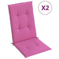 2-jų kėdžių pagalvėlių komplektas vidaXL, rožinis цена и информация | Подушки, наволочки, чехлы | pigu.lt