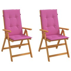 2-jų kėdžių pagalvėlių komplektas vidaXL, rožinis kaina ir informacija | Pagalvės, užvalkalai, apsaugos | pigu.lt