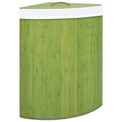 Kampinis skalbinių krepšys, 60 l., žalias kaina ir informacija | Vonios kambario aksesuarai | pigu.lt