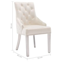 Valgomojo kėdė, kreminė, aksomas kaina ir informacija | Virtuvės ir valgomojo kėdės | pigu.lt