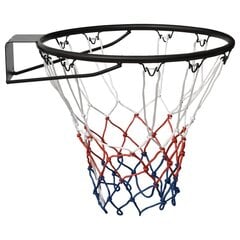 Krepšinio lankas vidaXL, juodos spalvos, 45cm, plienas kaina ir informacija | Kitos krepšinio prekės | pigu.lt