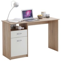 Письменный стол с 1 выдвижным ящиком FMD, 123x50x76,5 см, коричневый цена и информация | Компьютерные, письменные столы | pigu.lt