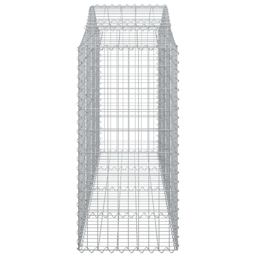 Išlenkti gabiono krepšiai vidaXL 200x50x120/140 cm цена и информация | Tvoros ir jų priedai | pigu.lt