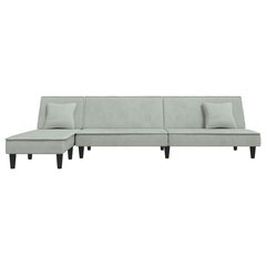 Sofa-lova vidaXL, pilka kaina ir informacija | Sofos | pigu.lt