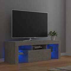 TV spintelė su LED apšvietimu, 120x35x40 cm, pilka цена и информация | Тумбы под телевизор | pigu.lt