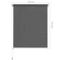 Lauko roletas, antracito spalvos, 140x140cm цена и информация | Рулонные шторы | pigu.lt