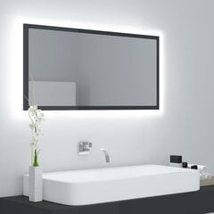 Veidrodis vidaXL LED 90, pilkas kaina ir informacija | Vonios veidrodžiai | pigu.lt