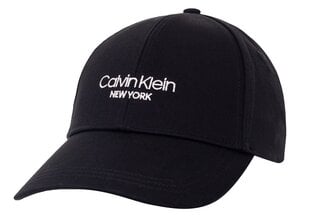 Vyriška kepurė Calvin Klein BB CAP BLACK K60K606381 BAX 36459 цена и информация | Мужские шарфы, шапки, перчатки | pigu.lt