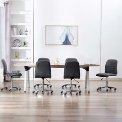 Обеденные стулья, 6 шт., темно-серые, ткань (3x283600) цена и информация | Стулья для кухни и столовой | pigu.lt
