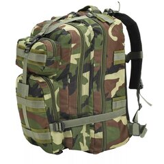 Militaristinio stiliaus kuprinė, 50 l, žalia цена и информация | Рюкзаки и сумки | pigu.lt