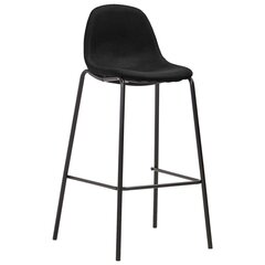 Baro kėdės su audiniu, 6 vnt., juodos spalvos цена и информация | Стулья для кухни и столовой | pigu.lt