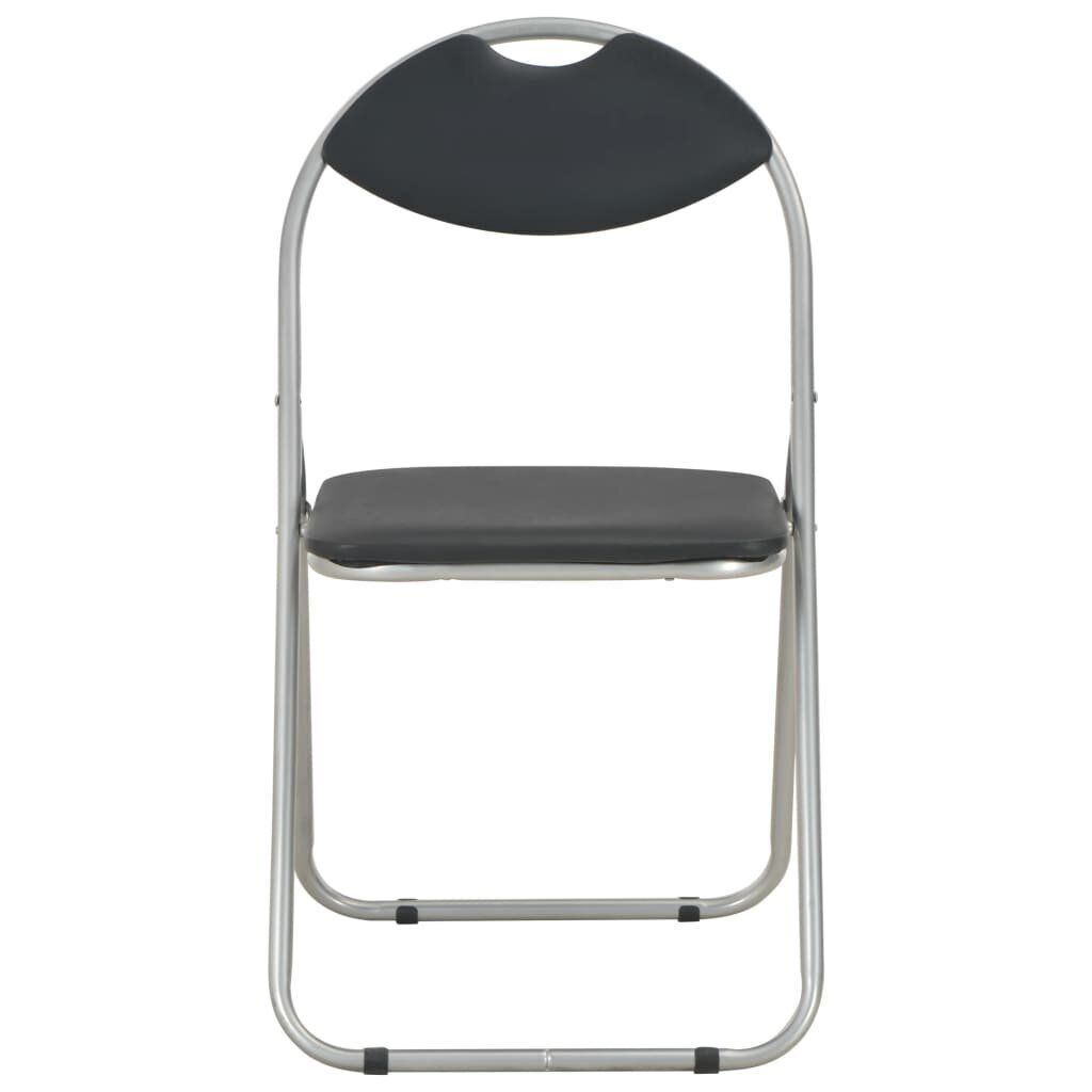Sulankstomos valgomojo kėdės, 6 vnt., juodos цена и информация | Virtuvės ir valgomojo kėdės | pigu.lt
